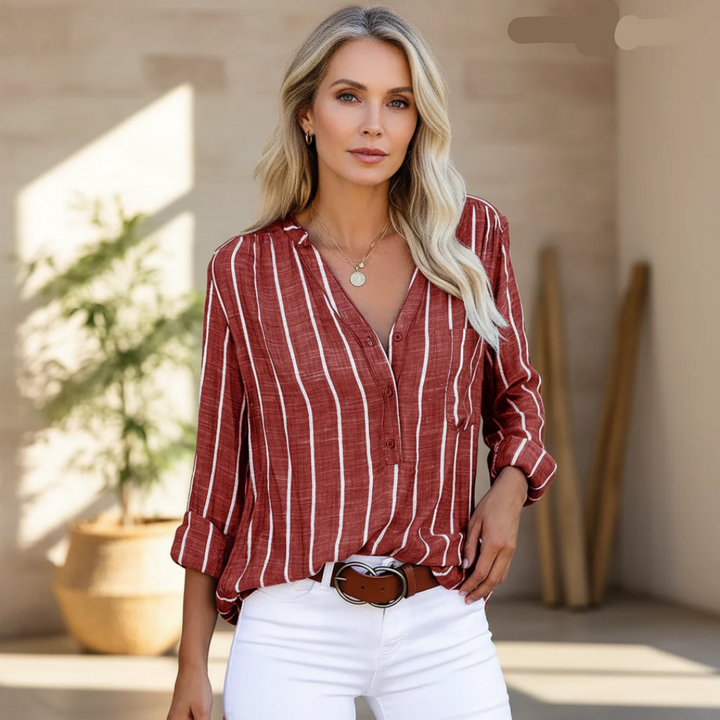 Lavendria - Striped Casual Blouse