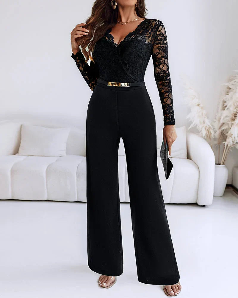 Julienne – Long-Sleeved Jumpsuit with Zipper at the Back