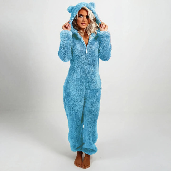 Celia - Plush Teddy Hoodie Suit