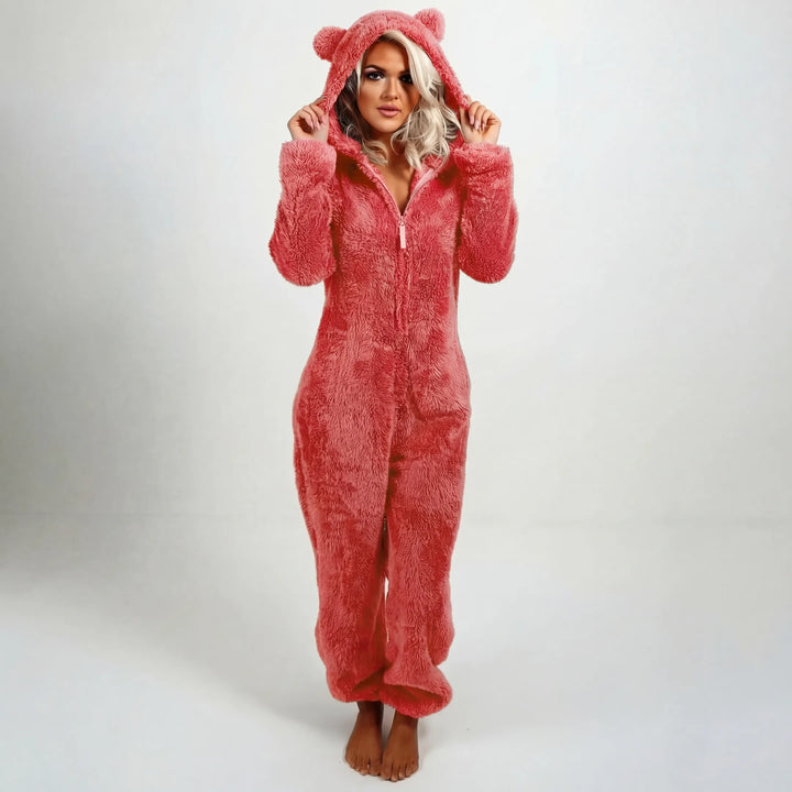 Celia - Plush Teddy Hoodie Suit