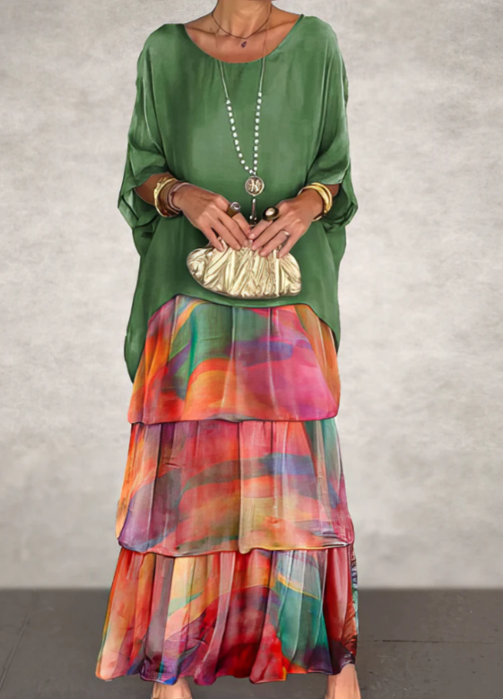 Caroline | Elegant Flowing Maxi Dress