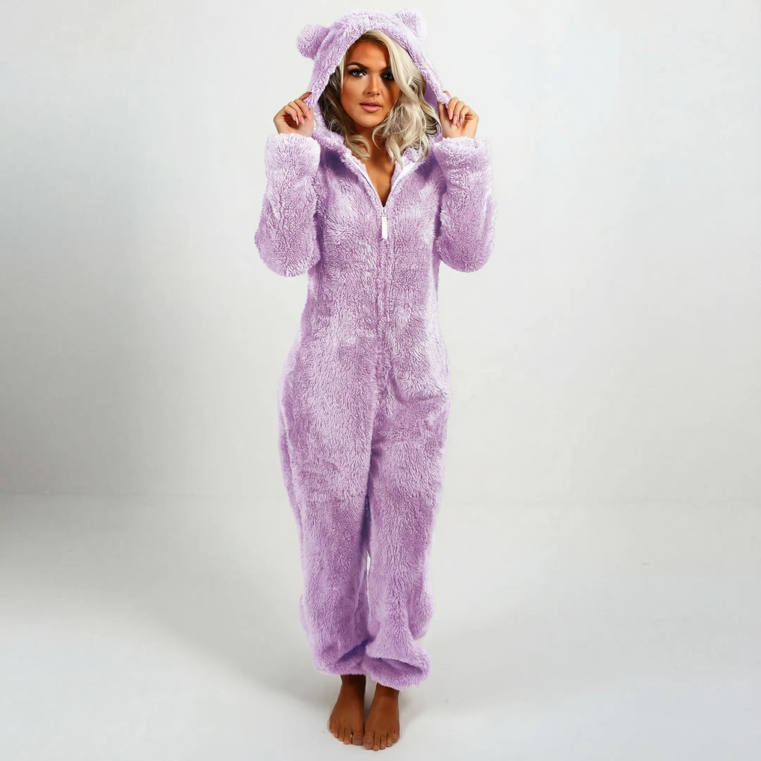 Celia - Plush Teddy Hoodie Suit
