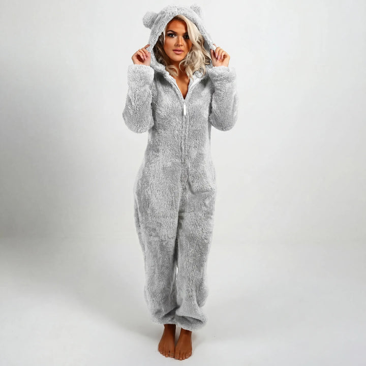 Celia - Plush Teddy Hoodie Suit