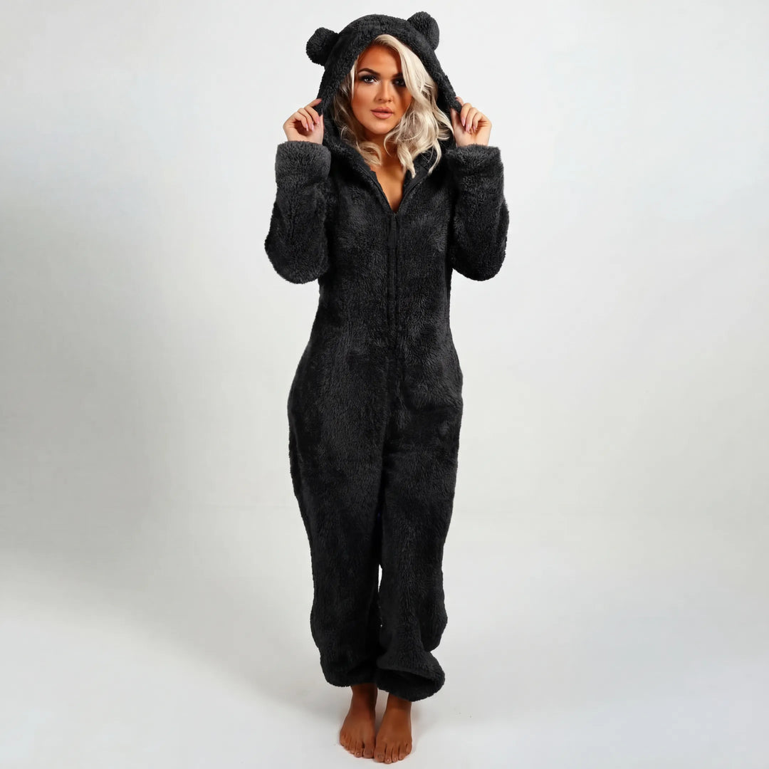 Celia - Plush Teddy Hoodie Suit