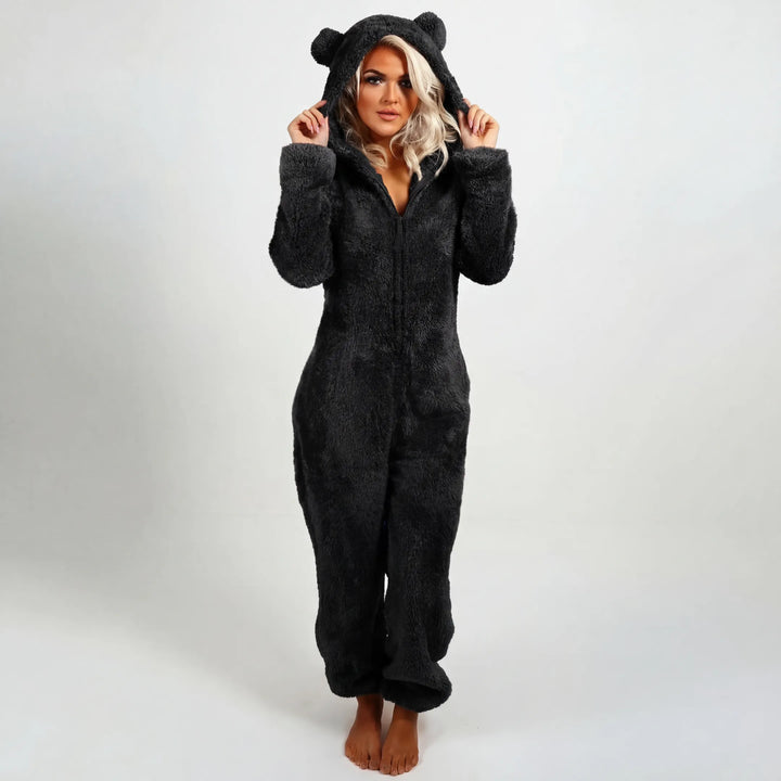 Celia - Plush Teddy Hoodie Suit