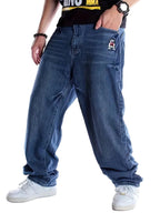 Men's Embroidered Wide-Leg Pants