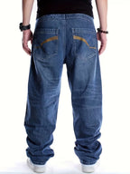 Men's Embroidered Wide-Leg Pants