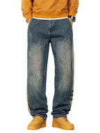 Men's Straight-Leg Pants with Contrast Stripe