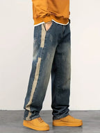Men's Straight-Leg Pants with Contrast Stripe