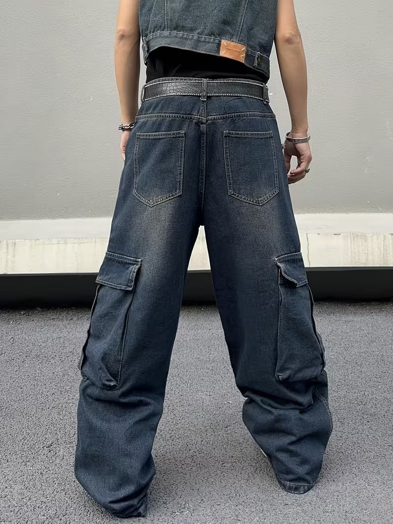 Men's Wide-Leg Cargo Pants