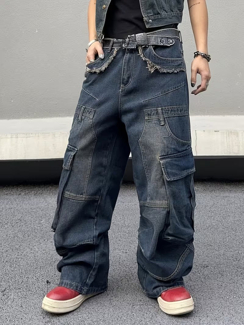 Men's Wide-Leg Cargo Pants