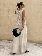 Women's Ruffled Two-Piece Set