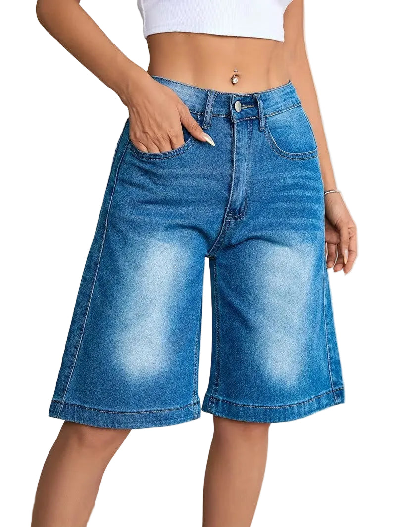 Women's Wide-Leg Knee-Length Shorts