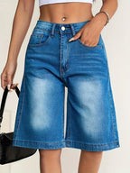 Women's Wide-Leg Knee-Length Shorts