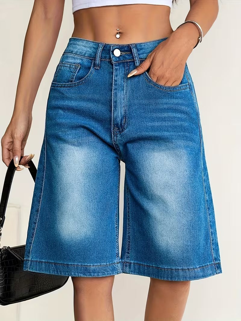 Women's Wide-Leg Knee-Length Shorts